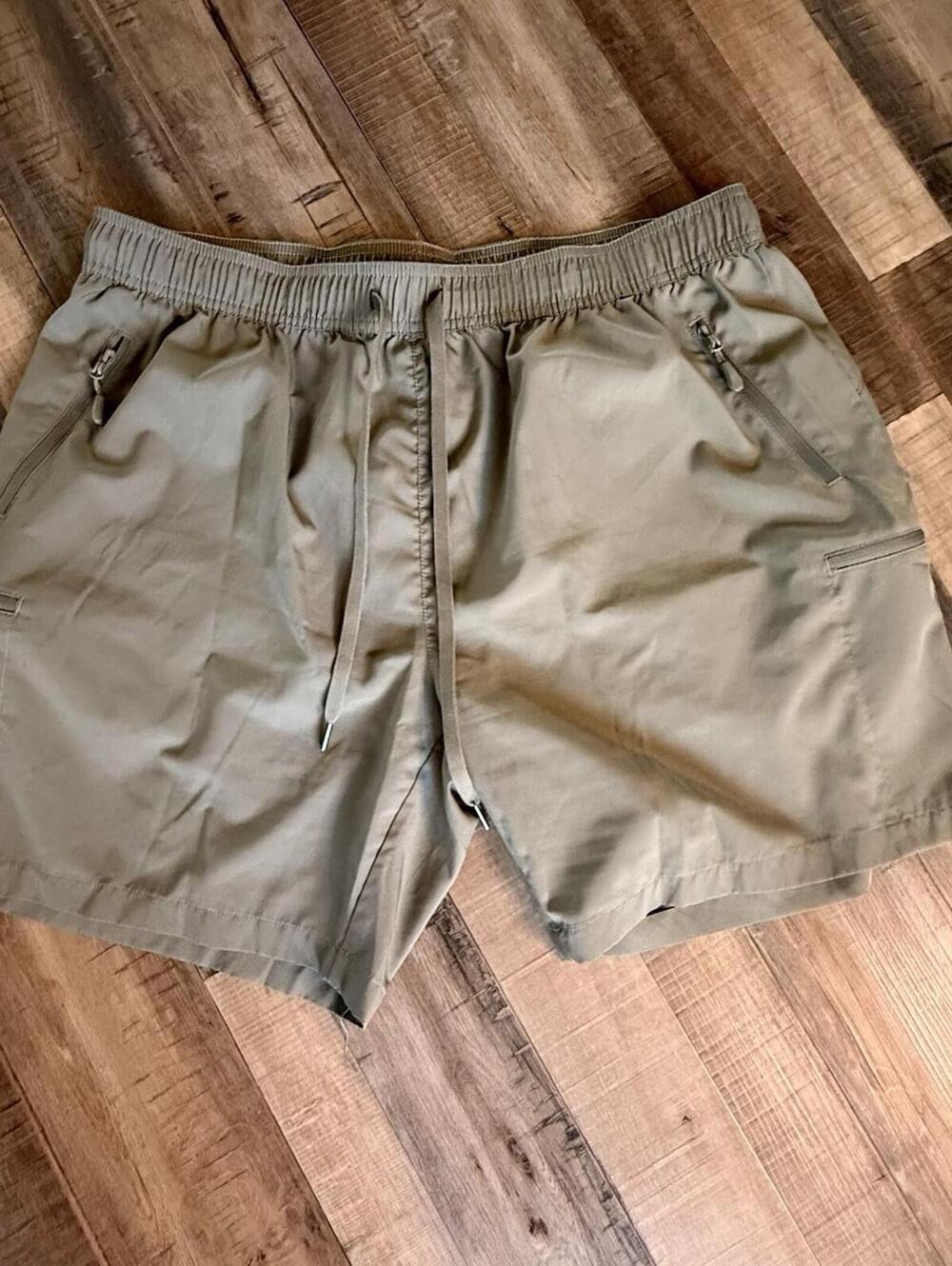 Willit Shorts Mens XLarge Beige Nylon Mid Rise Lightweight Cargo outdoor hiking